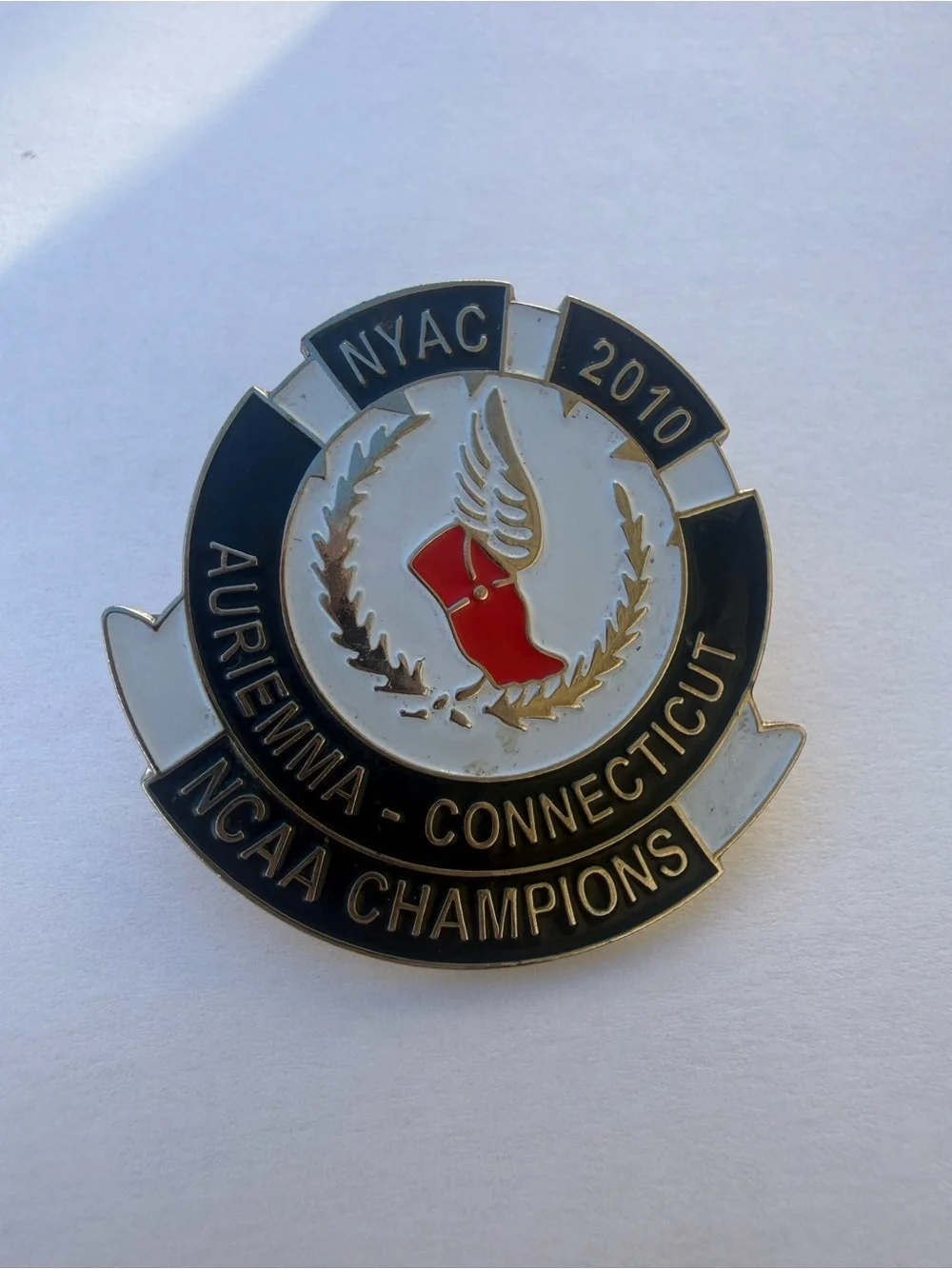 NYAC 2010 NCAA Champions Auremma Connecticut Lapel Pin
